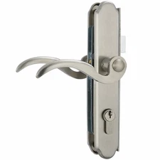 Solid Brass Lever Handle Mortise Lock Set for Screen/Storm Door Replacement, ...