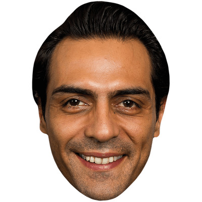 Arjun Rampal (Lächeln) Großer Kopf. Größer als das Leben Maske.