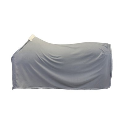 Equest ALPHA FLEECE Abschwitzdecke für Pferde, grau - 145 cm Pferdedecke Decke