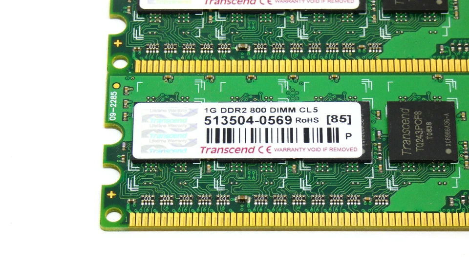 Transcend 2Gb DDR2 800MHz 2x1GB (TESTED on INTEL) - PC Memory - Image 2 of 2