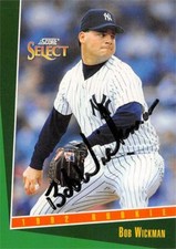 Bob Wickman autographed baseball card (Yankees) 1992 Score Select Rookie #343