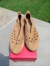 NIB Arche Nityka Nubuck Ballet Flats, Round Toe, Cut Outs, Color Fauve, 38, 7.5