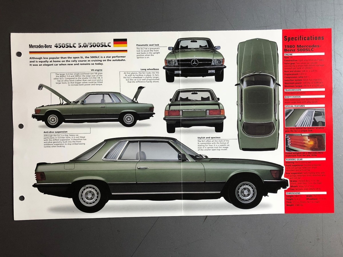 1977 - 1981 Mercedes-Benz 450 SLC 5.0/500 SLC IMP 