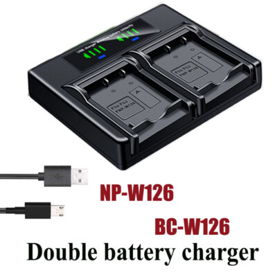 USB Battery Charger For Fujifilm NP-W126 X-E1 X-E2 E2S E3 H1 M1 T1 T2 T3 T10