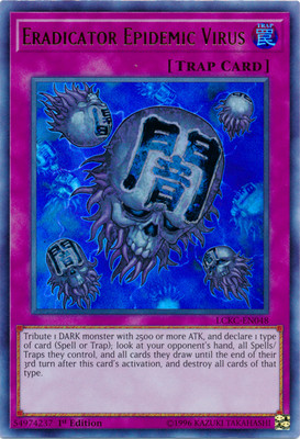 Eradicator Epidemic Virus-Ultra Rare-(LCKC-EN048)-Lightly Played 1st Edition