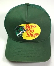 Bass Pro Shops Green Trucker Hat OSFM Snapback Adjustable Mens