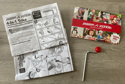 Radio Flyer 4-in-1 Stroll 'n Trike 811 Replacement Allen Wrench Instructions Hub - 第 1/4 張圖片