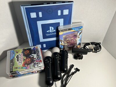 PlayStation PS3 Move Bundle w/ Controllers, Camera and Games
