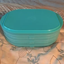 Tupperware NEW 4 Pc Tropical Water Fridge Stackables Deli Meat Cheese Containers