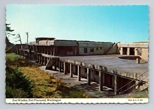 Fort Worden Old Gun Emplacements Postcard Washington Attraction Vintage View