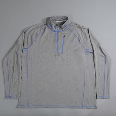 LL Bean Bean's Quick Dry Trail Tee 1/4 Zip Gray Shirt Slightly Fitted Mens XL