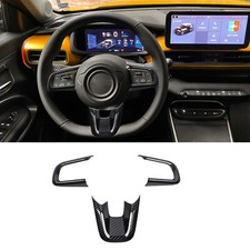 Center Console Steering Wheel Control Cover For Jeep Avenger 2023+ Carbon Fiber