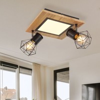 Wohnzimmerleuchte Deckenlampe Spotleuchte Led Strahler Verstellbar 3 Stufen Holz