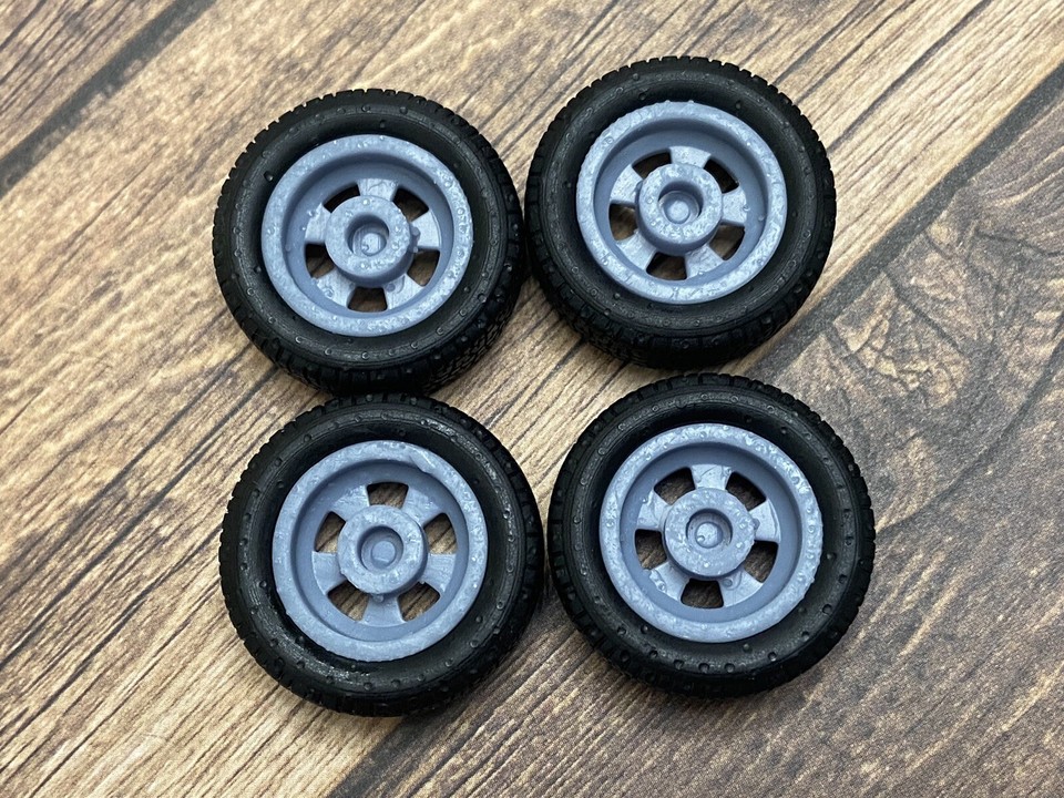 1/24 Scale: 17-inch “Cragar SS” model car wheels/tires. Resin; 3D | eBay