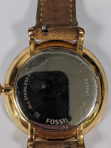 Fossil Damenuhr Sand Leder Creme 36mm Zifferblatt Tag WR 3 ATM neue Batterie - Bild 13 von 13