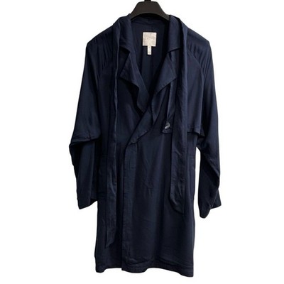 Leith Jacket Blue Rayon Drapey Tie Front Size S Spring Layer Capsule Office