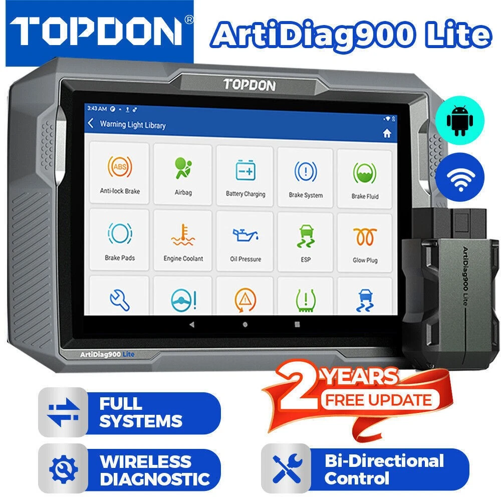 TOPDON Topscan OBD2 Bluetooth-scanner, OBDII WIFI voor alle diagnostische hulpmiddelen van het systeem, actieve test, besturing van de autocodescanner, voertuigprestatietest