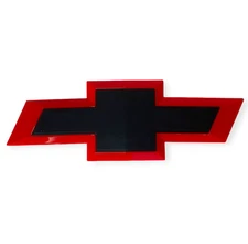 Chevy Grille Emblem Black on Red Logo Badge for 2016 - 2018 Silverado 1500