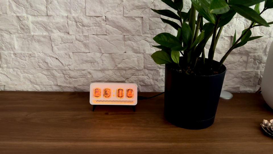 NIXIE CLOCK In-12 with tubes 4 Digits + LED RGB Backlight + Mini USB ...