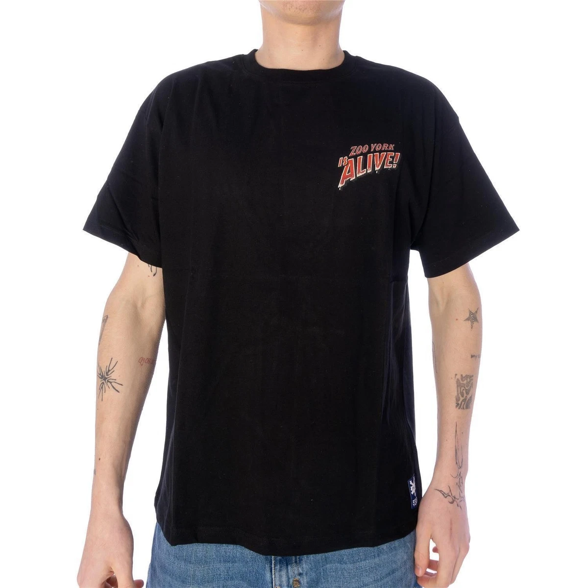 Zoo York T-shirt Homme - Gris Chiné/noir HGB - Coupe Classique - Taille XXL (112-117 Cm Poitrine)