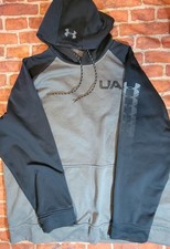 Under Armour Men’s XXL Black Gray Loose Fit Tech Hoodie Sweatshirt