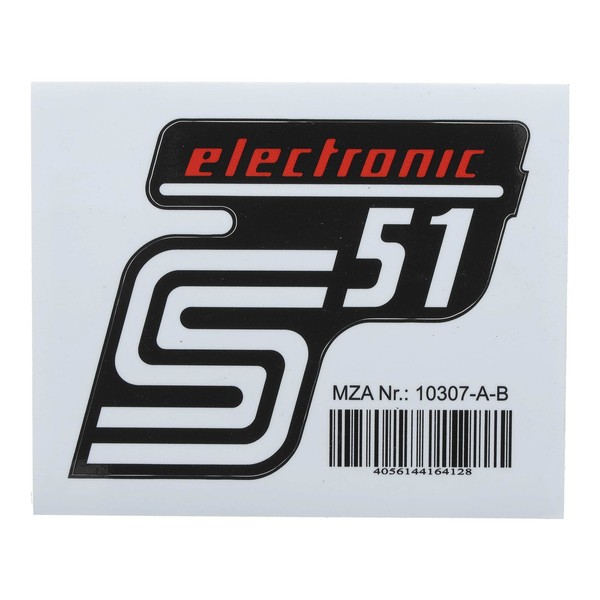 Klebefolie Seitendeckel S51 Electronic Rot FüR Simson S51-image