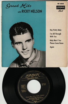 ♫ 7" EP 1962 Ricky Nelson GREATEST HITS WITH London Dot RE 3054 GERMANY VG VG++♫ - Bild 1 von 2