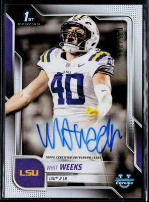 2025 Bowman U Chrome #BCA-WW Whit Weeks Chrome Prospect Autographs Refractor
