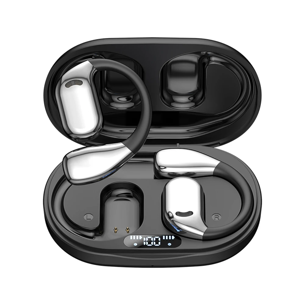 2025 AI Translation Earbuds OWS Open-Ear Bluetooth 5.4 ENC Wireless Earphones