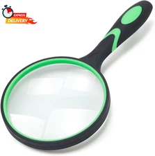 Large Magnifying Glass 10X Handheld Reading Magnifier for Seniors - 100MM 4INCHE