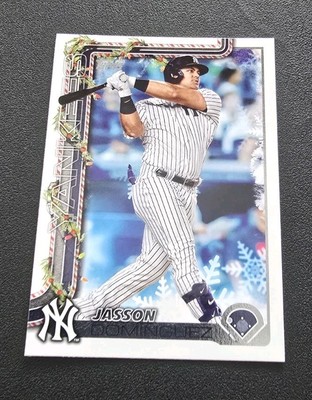 2025-26 Topps Holiday Baseball H10 JASSON DOMINGUEZ Base Card Yankees 