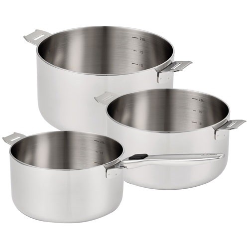 Casseroles inox Beka 16 18 20 cm | Lot de 3 faitouts induction