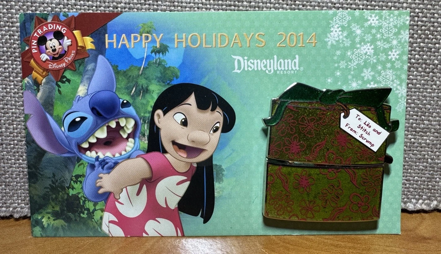 Disney Pin Lilo & Stitch Scrump Happy Holidays Gift Box Present LE1500 READ