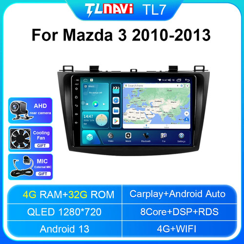 Car Radio Stereo Head Unit Apple Carplay For Mazda 3 2010-2013 GPS Backup Camera - Picture 35 of 48