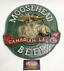 Vintage Moosehead Canadian Lager 3D Plastic Beer Sign 14x13” - Excellent!