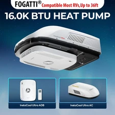RV Air Conditioner Low Profile 16K with Heat Pump Non-Ducted Camper RV AC Unit