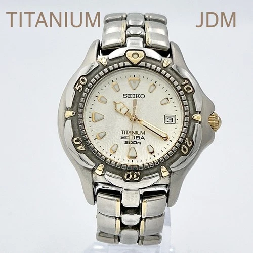 [MINT] SEIKO Titanium Scuba 200m Diver 7N35-6120 Quartz JDM Vintage Watch