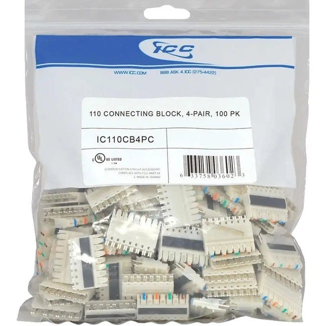 ICC 110 Connecting Block 4 Pair in 100 Pack (ic110cb4pc) - Image 2 of 2