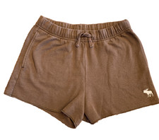 Abercrombie Kids Girls 13/14 Athleisure Shorts Brown Moose Comfy Pockets A F
