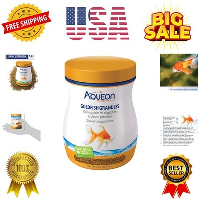 Goldfish Fish Food Slow Sinking Granules, 5.8 Ounce,