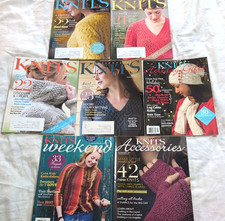 Lot of 7 Interweave KNITS Knitting Pattern Magazine All 2011 w/ Holiday Weekend