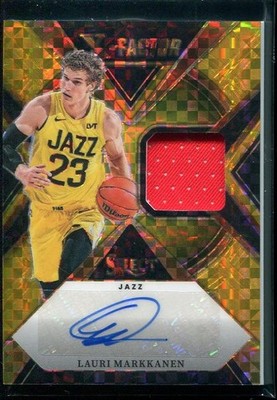 2023-24 Lauri Markkanen Patch Auto Select X-Factor Gold /10 #XFS-MAR Utah Jazz