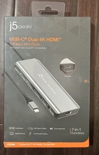 j5create USB-C Dual 4k HDMI 10gbps Mini Dock (JCD398)