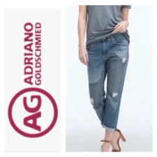 AG Adriano Goldschmied "The Drew Straight Leg Boyfriend" Jeans Size 27 x 25