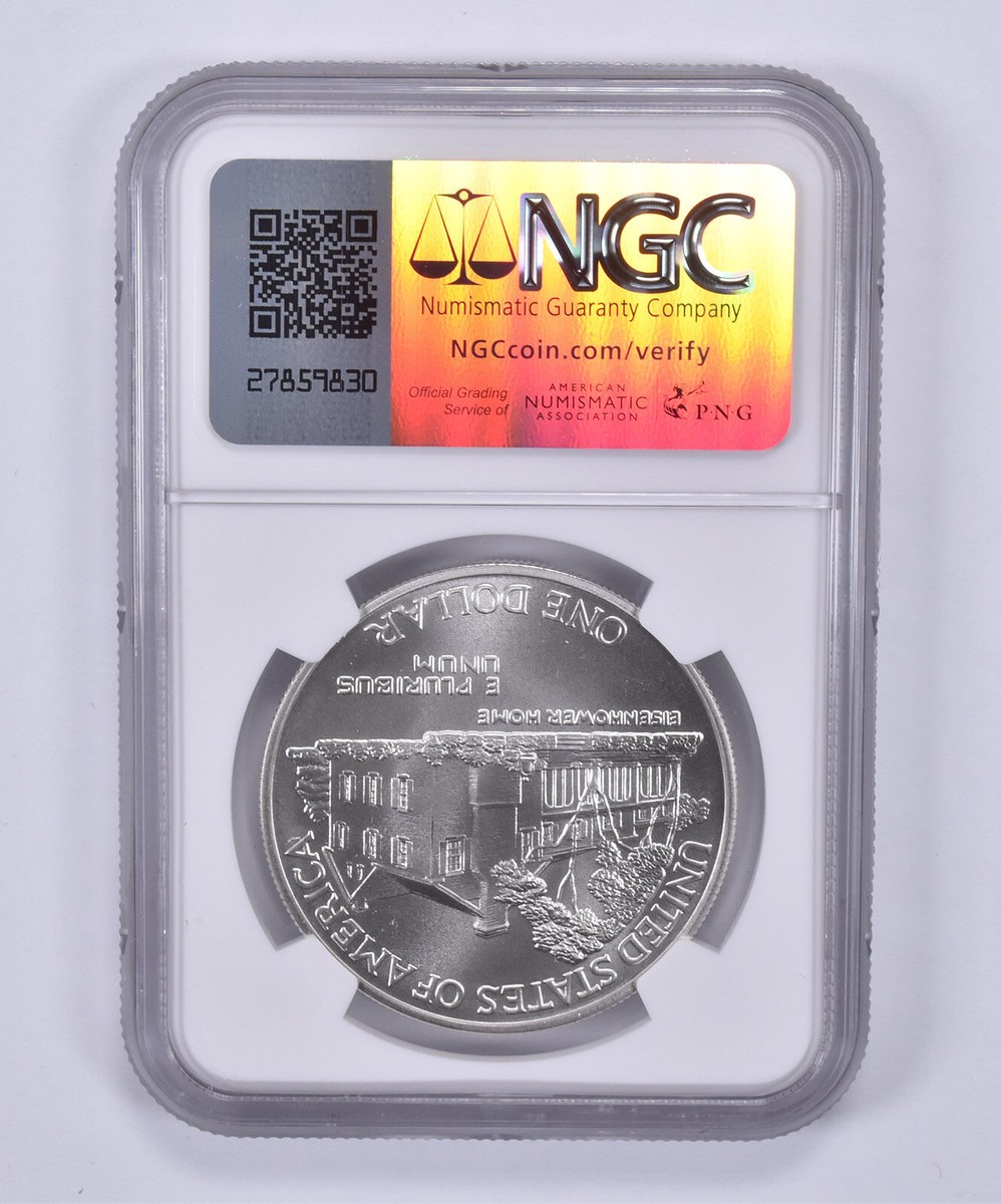 1990-W Eisenhower Commemorative Dollar MS70 NGC Brown Label | eBay