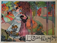 Georges de Feure (1868-1943) Vintage ORIGINAL 1898 Lithograph Figaro Illustre