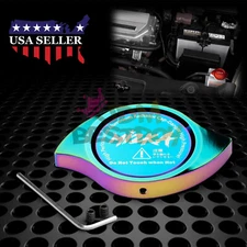 Neo Chrome Billet Aluminum Radiator Protector Pressure Cap Cover Performance