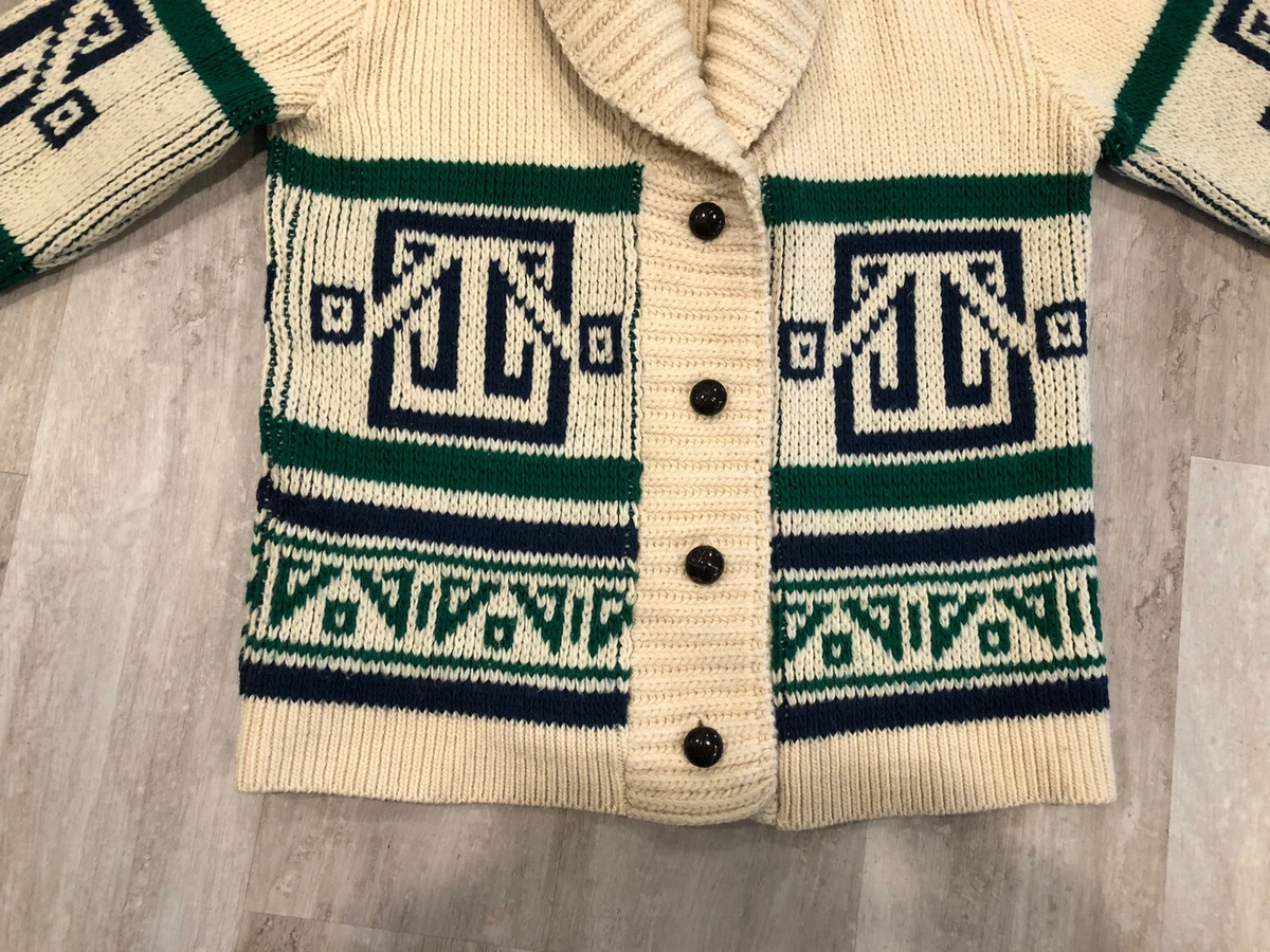 Vtg 1960s Pendleton Knockabouts Women's Sz 38 Wool Southwestern Cardigan Sweater