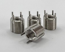 M8x1.25 Int,M12x 1.25 Ext, 12 mm L, Stainless Steel Thread Repair Insert,4pcs