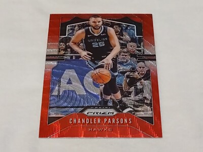 Chandler Parsons 2019-20 Panini Prizm Ruby Wave #140 Parallel Atlanta Hawks